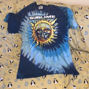 Sublime 40 Oz To Freedom Tie Dye Blue Vintage T-shirt Size L